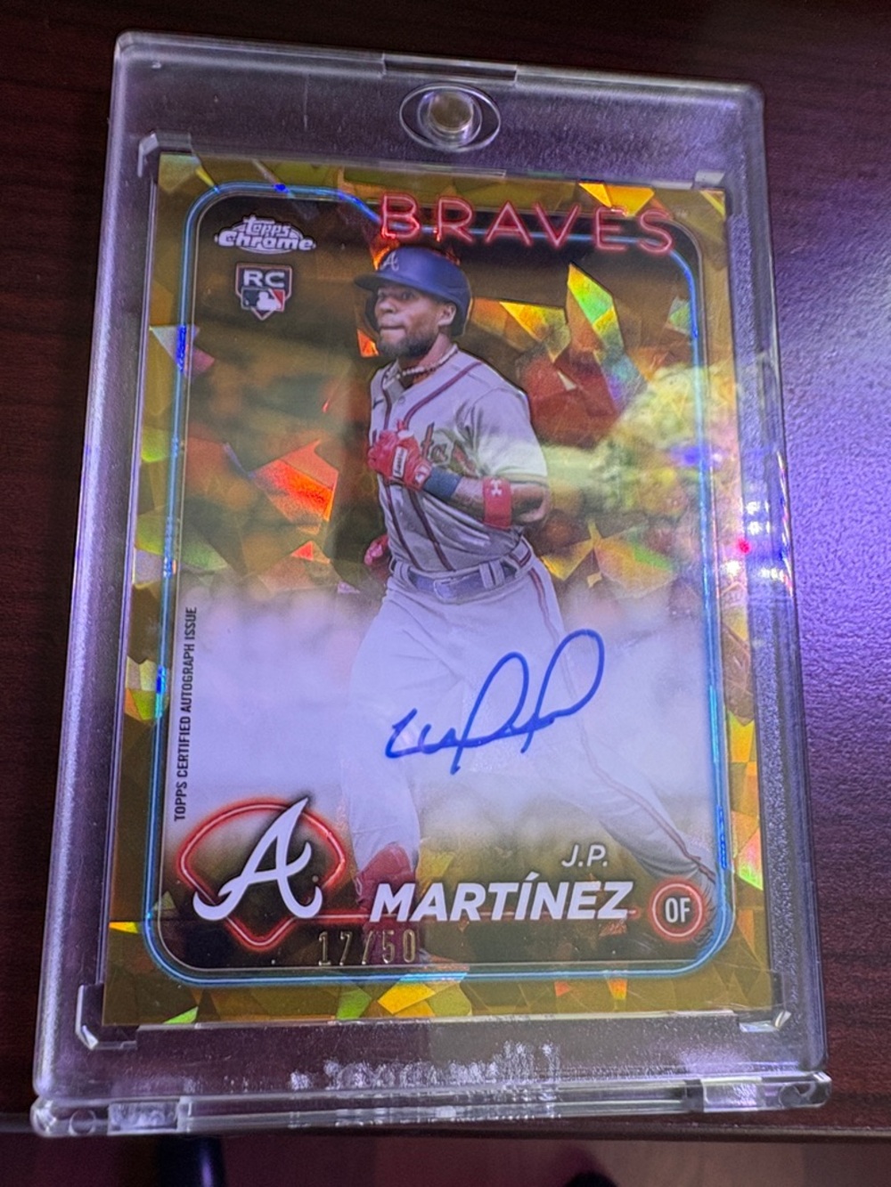 2024 J.P. Martinez Braves Autograph Rookie Card - Chrome Prizm 17/50